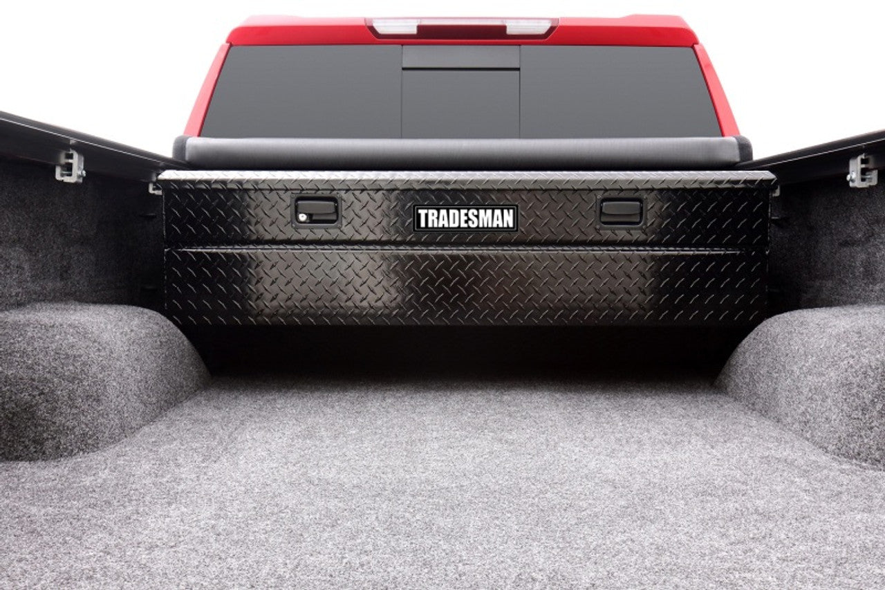Tradesman truck tool boxes including crossover, side mount, underbody, and heavy-duty storage solutions