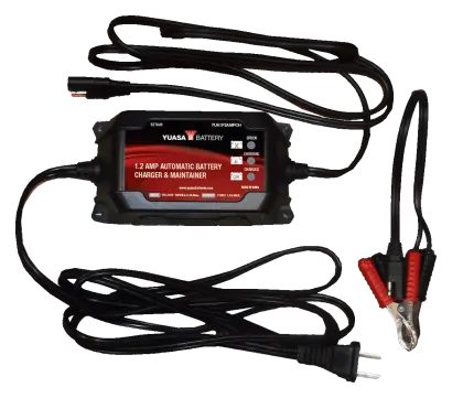 Yuasa battery accessories including charger leads jumper cables testers terminals and maintenance parts