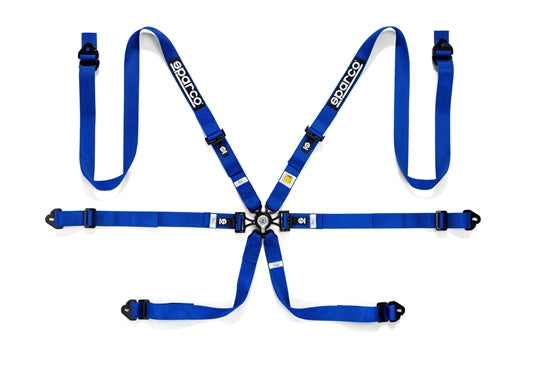 Sparco Belt H-3 Alu 6 Pt 3in. PD Blue