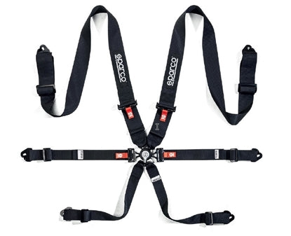 Sparco Belt H-3 Alu 6 Pt 3in. PD Blk