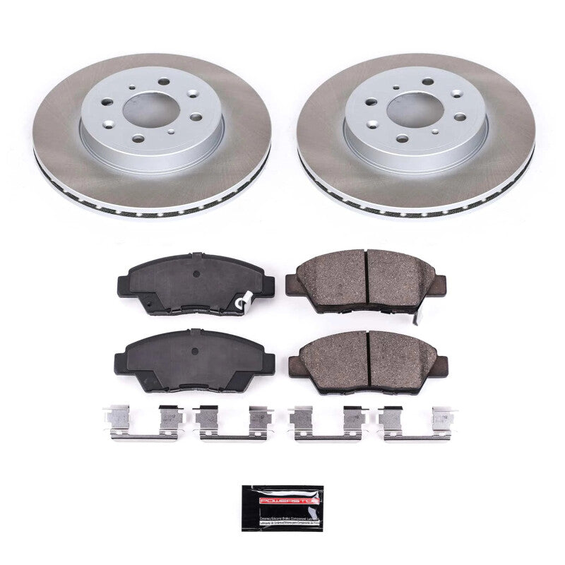 Power Stop 15-20 Honda Fit Front Semi-Coated Rotor Kit