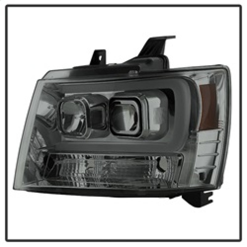 Spyder 07-14 Chevy Suburban/1500/2500/Tahoe V2 Projector Headlights Smoke PRO-YD-CSUB07V2-DRL-SM SPYDER