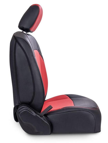 PRP Jeep Wrangler JL Front Seat Covers - 2 door- with Pocket Back (Pair) - Black/Teal B037-09