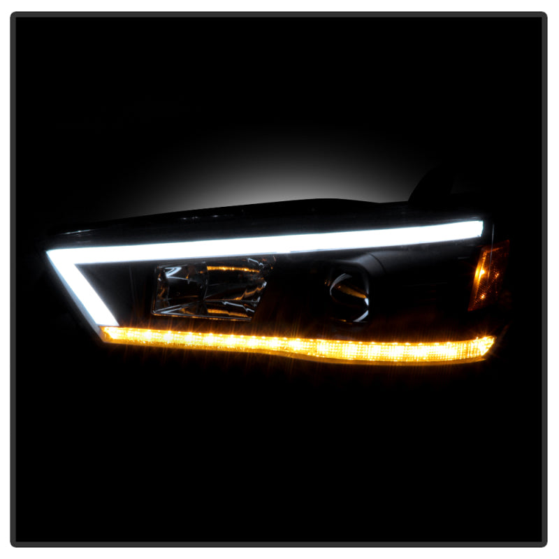 Spyder 14-20 Toyota 4Runner Projector Headlights w/Seq. LED Turn Sig. LED White Light Bar Park Light SPYDER