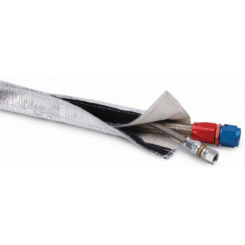 DEI Heat Shroud 1in I.D. x 3ft - Aluminized Sleeving-Hook and Loop Edge DEI