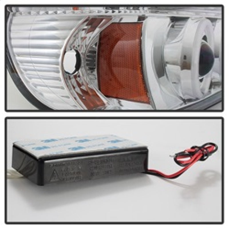 Spyder Ford Explorer 95-01 1PC Projector Headlights LED Halo Chrm PRO-YD-FEXP95-HL-1PC-C SPYDER