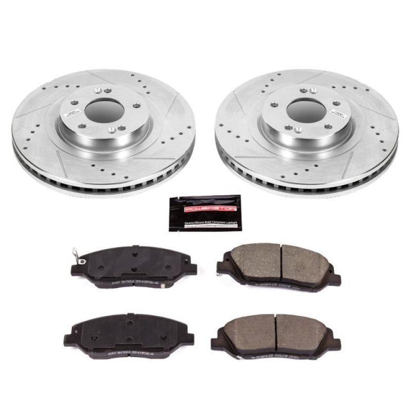 Power Stop 17-18 Hyundai Santa Fe Front Z23 Evolution Sport Brake Kit PowerStop