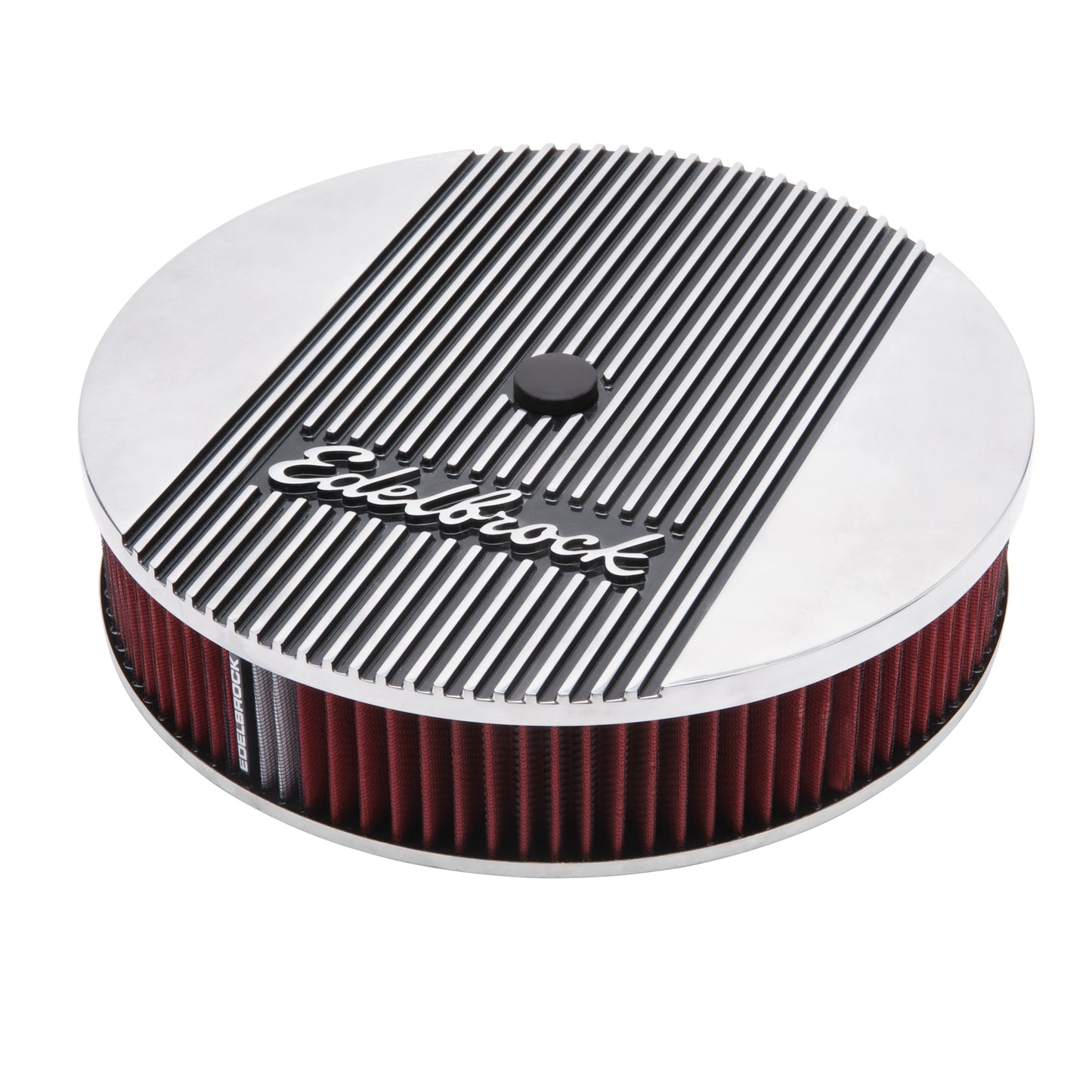 Edelbrock Elite 2 Series Polished 14" Round Air Cleaner - 3" Pro-flo Element (Deep Flange) - 4266 Edelbrock