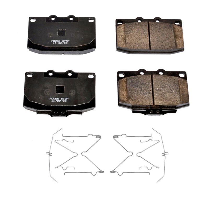 Power Stop 86-91 Mazda RX-7 Front Z17 Evolution Ceramic Brake Pads w/Hardware PowerStop