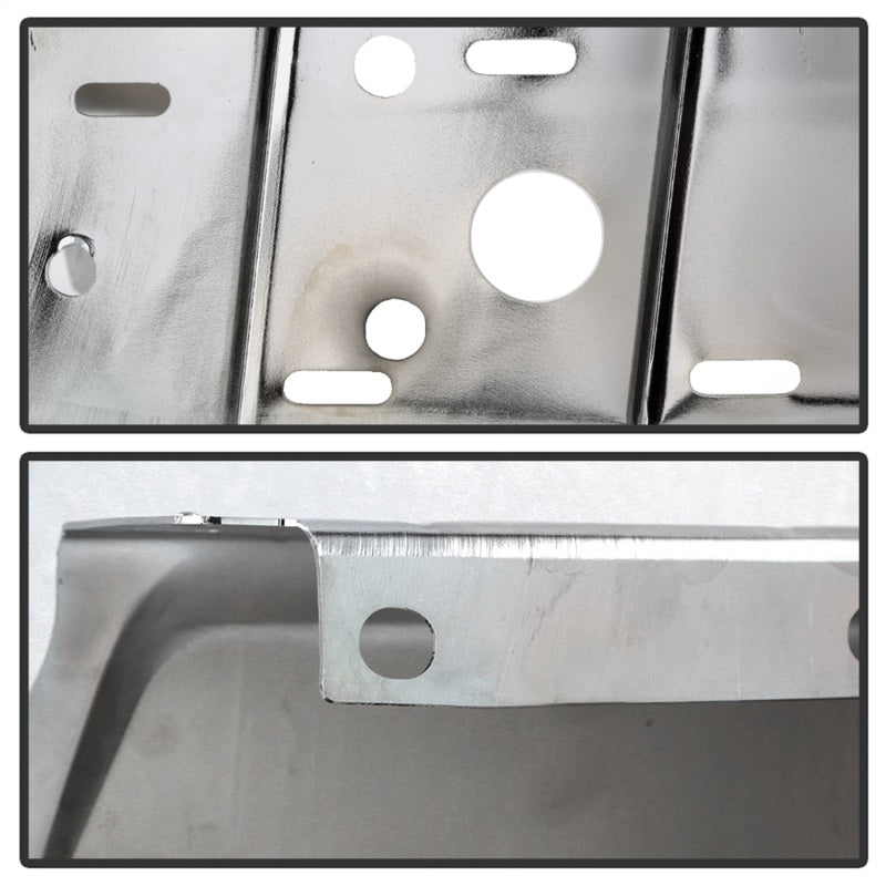 XTune 17-19 Ford F250/ F350 Rear Left Bumper Cap End w/ Sensor Hole - Chrome RB-FF25017-BEWS-L SPYDER