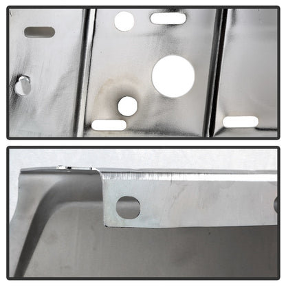 XTune 17-19 Ford F250/ F350 Rear Left Bumper Cap End w/ Sensor Hole - Chrome RB-FF25017-BEWS-L SPYDER
