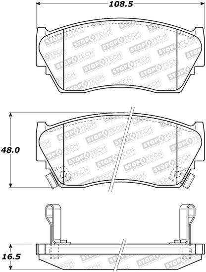 StopTech Premium Ceramic Front Brake Pads - 308.05100 Stoptech