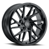 Method Raised MR801 20x9 / 8x180 BP / -12mm Offset / 124.1mm Bore - Gloss Black Milled Wheel