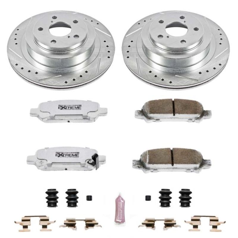 Power Stop 05-09 Subaru Legacy Rear Z26 Street Warrior Brake Kit PowerStop