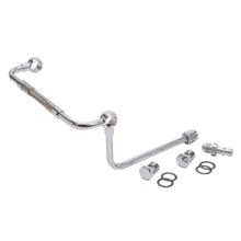 Load image into Gallery viewer, Edelbrock Dual-feed Fuel Line Chrome With No Fuel Filter And 3/8in Barbed End Inlet - 8132