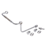 Edelbrock Dual-feed Fuel Line Chrome With No Fuel Filter And 3/8in Barbed End Inlet - 8132