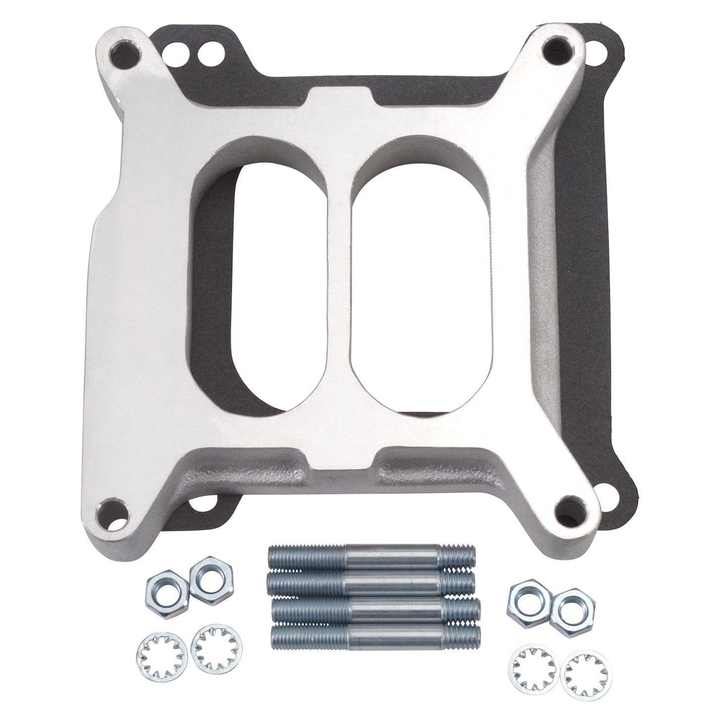 Edelbrock Carburetor Spacer Divided Center 1in Thick For 2-Plane Manifolds - 8714