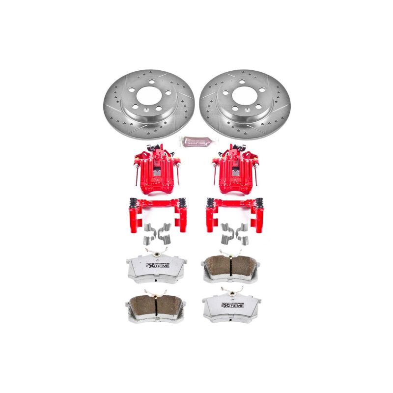 Power Stop 00-06 Audi TT Quattro Rear Z26 Street Warrior Brake Kit w/Calipers PowerStop