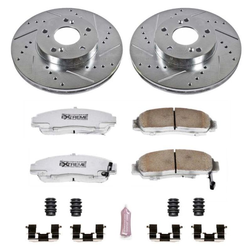 Power Stop 03-07 Honda Accord Front Z26 Street Warrior Brake Kit PowerStop