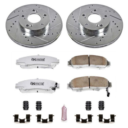 Power Stop 03-07 Honda Accord Front Z26 Street Warrior Brake Kit PowerStop