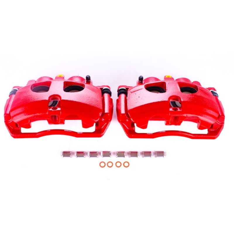 Power Stop 09-10 Dodge Ram 3500 Rear Red Calipers w/Brackets - Pair PowerStop