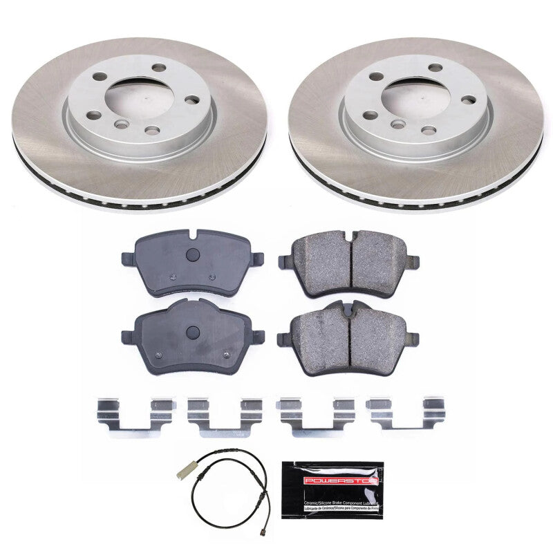 Power Stop 13-16 Mini Cooper Paceman Front Semi-Coated Rotor Kit PowerStop