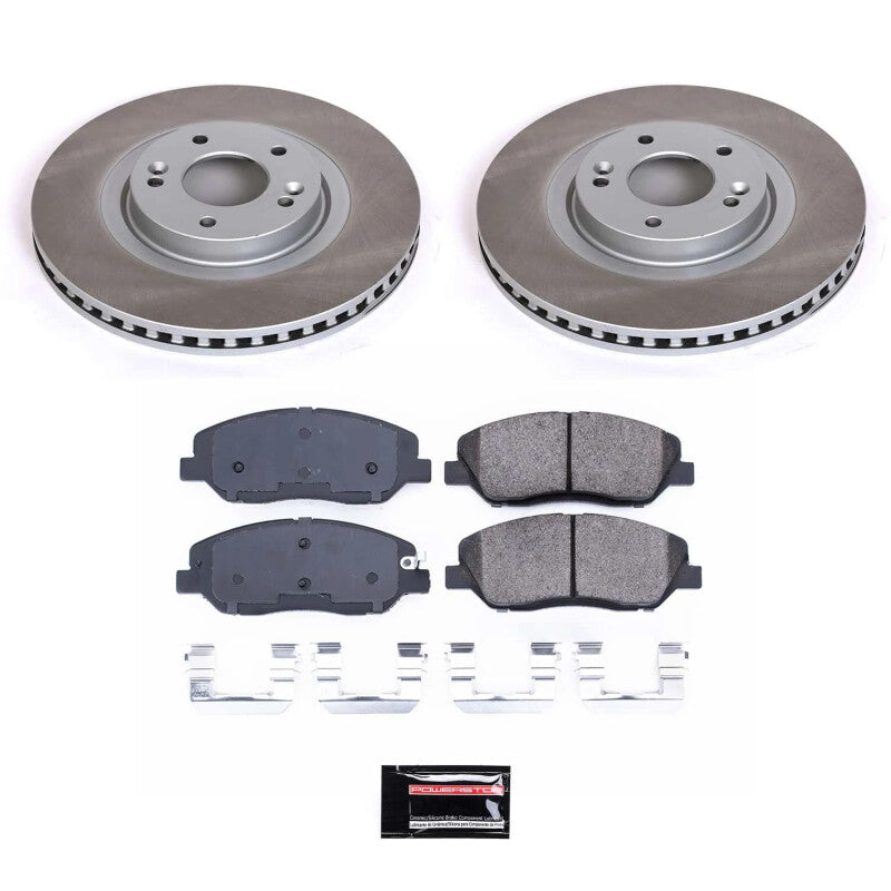 Power Stop 13-16 Hyundai Santa Fe Front Semi-Coated Rotor Kit PowerStop