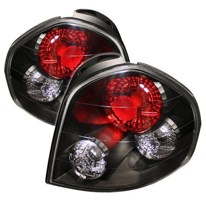 Spyder Hyundai Santa Fe 01-06 (01-04 Model use 3 Bulbs only)Euro Tail Lights Blk ALT-YD-HYSF01-BK SPYDER