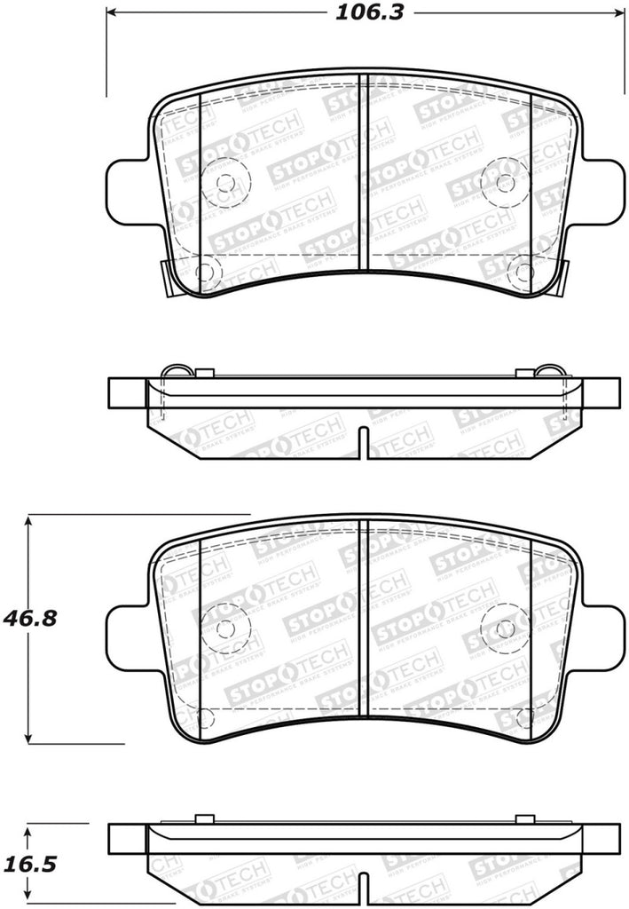 StopTech Premium Ceramic Brake Pads - 308.14300