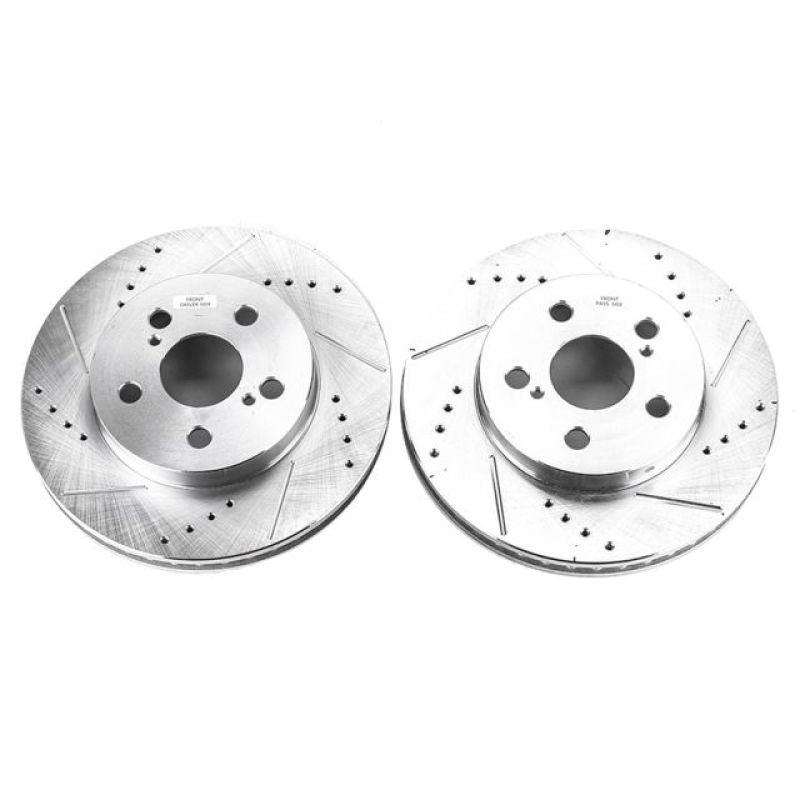 Power Stop 16-19 Toyota Prius Front Evolution Drilled & Slotted Rotors - Pair PowerStop
