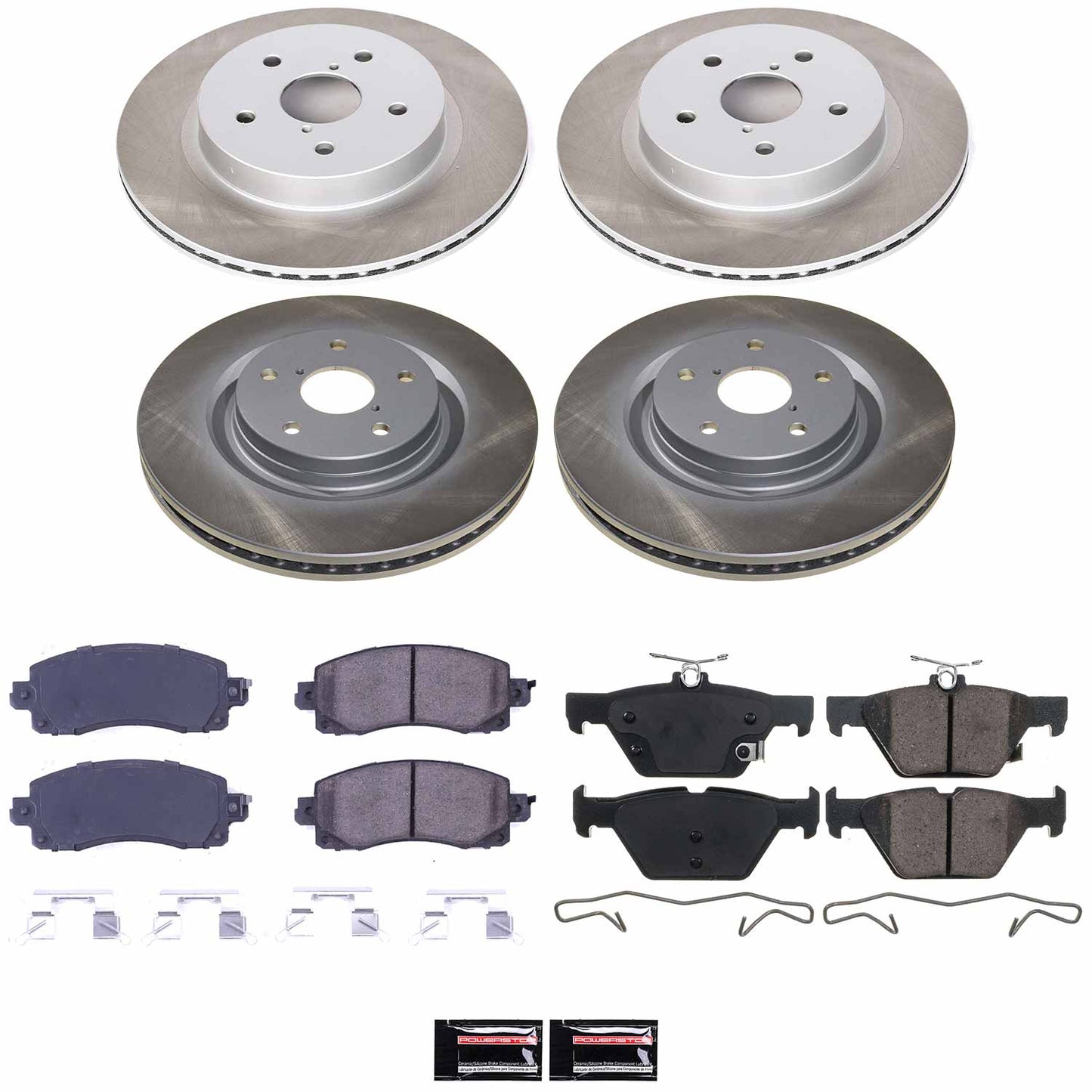 Power Stop 22-24 Subaru WRX Front and Rear Semi-Coated Rotor Kit