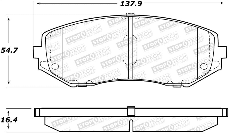 StopTech Premium Ceramic Brake Pads - 308.11880 Stoptech