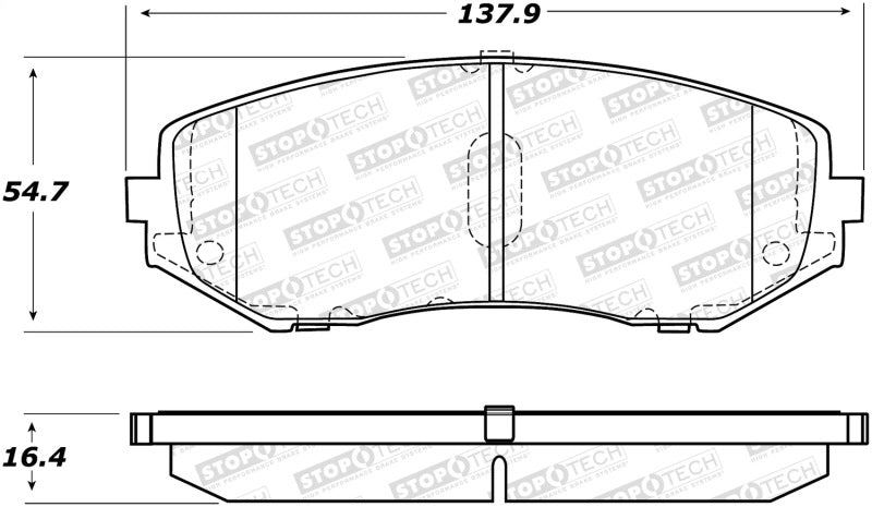 StopTech Premium Ceramic Brake Pads - 308.11880