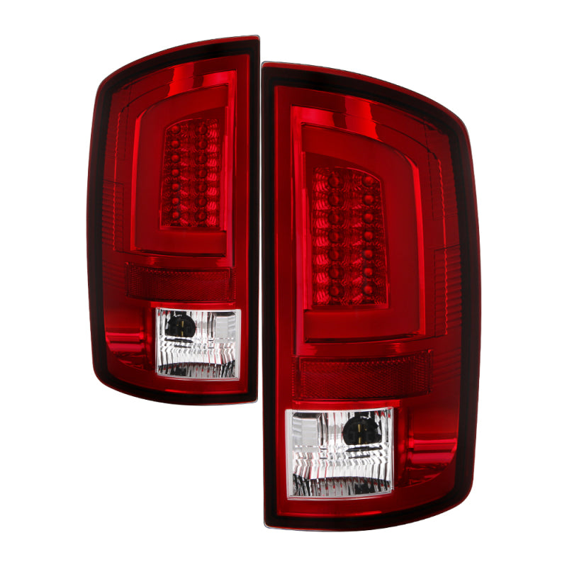 Spyder 03-06 Dodge Ram 2500/3500 V3 Light Bar LED Tail Light - Red Clear (ALT-YD-DRAM02V3-LBLED-RC) SPYDER