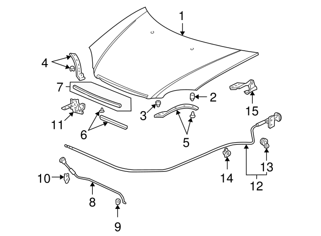 Genuine OEM Honda Civic CR-V Hood Prop Rod Holder Clip (90672-S5A-003) X1