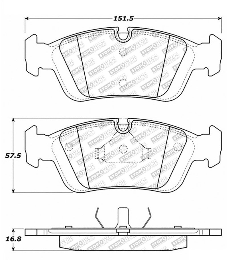 StopTech Street Disc Rear Brake Pads - 305.05580 Stoptech