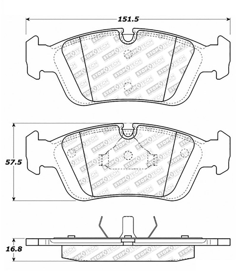 StopTech Street Disc Rear Brake Pads - 305.05580