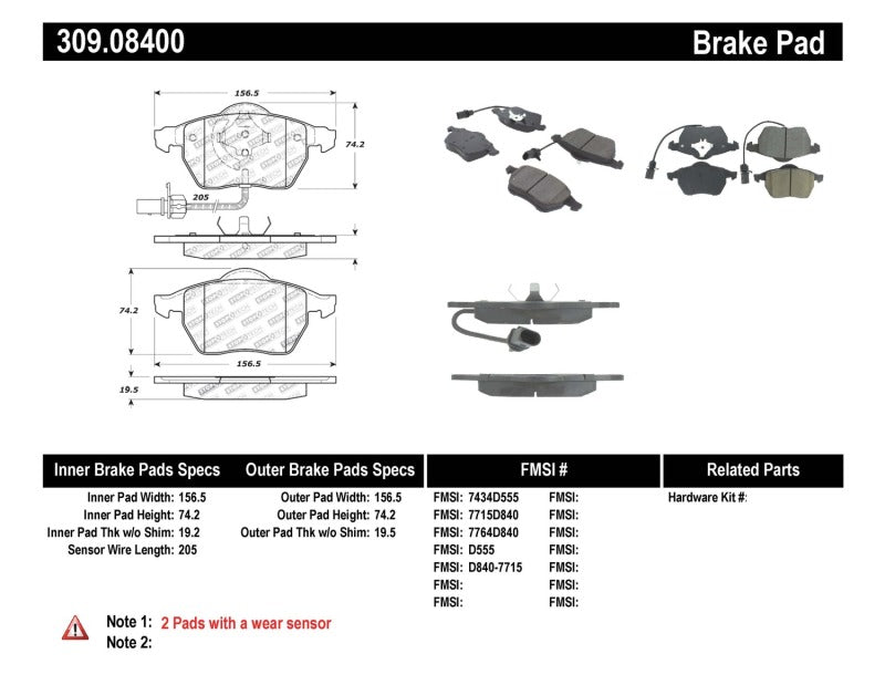 StopTech Performance Brake Pads