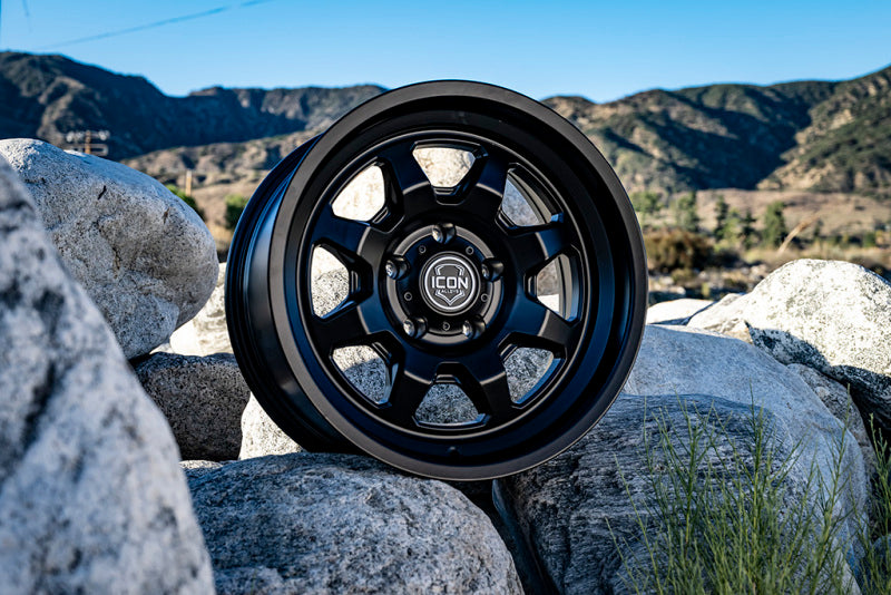 ICON Alloys Nuevo 17x8.5 5x150 +25mm 5.75" Backspacing Satin Black Wheel - 8117855557SB