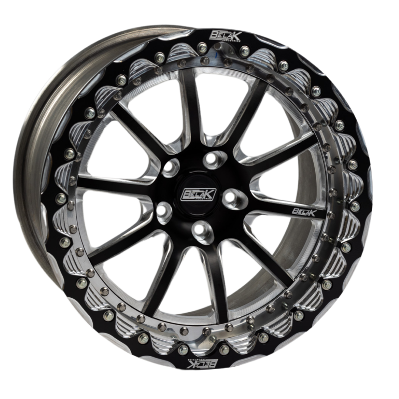 Belak 18x12 / 8.75in BS / 5x4.5in BP / High Pad / Series 4 - Billet Single Beadlock Wheel 18125450S48BS-BLT-SBL