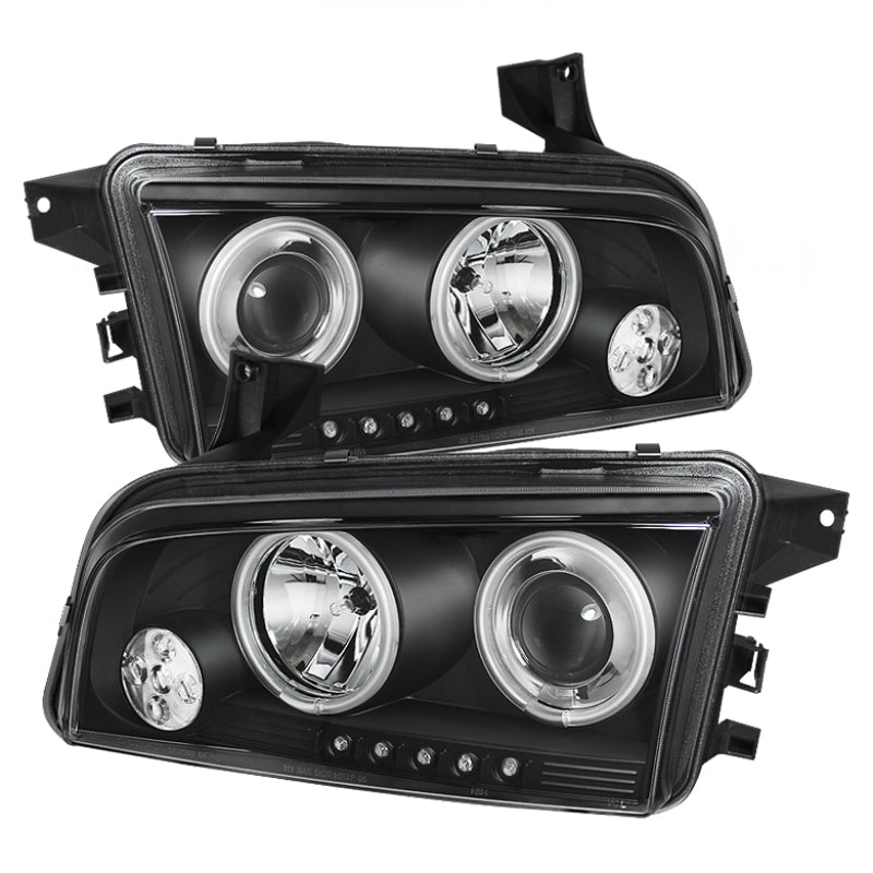 Spyder Dodge Charger 06-10 Projector Headlights Halogen Model CCFL Halo LED Blk PRO-YD-DCH05-CCFL-BK SPYDER