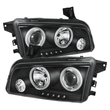 Spyder Dodge Charger 06-10 Projector Headlights Halogen Model CCFL Halo LED Blk PRO-YD-DCH05-CCFL-BK SPYDER