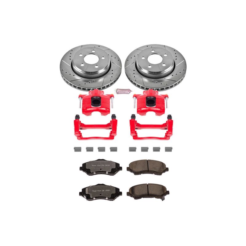 Power Stop 07-11 Dodge Nitro Front Z36 Truck & Tow Brake Kit w/Calipers PowerStop