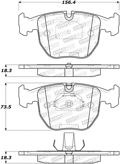 StopTech Sport Brake Pads w/Shims and Hardware - Front Stoptech