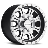 Raceline 928M Monster 17x9in / 6x139.7 BP / -12mm Offset / 107.95mm Bore - Black & Machined Wheel