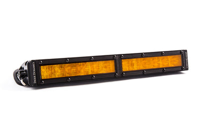 Diode Dynamics 12 In LED Light Bar Single Row Straight - Amber Wide Each Stage Series Diode Dynamics