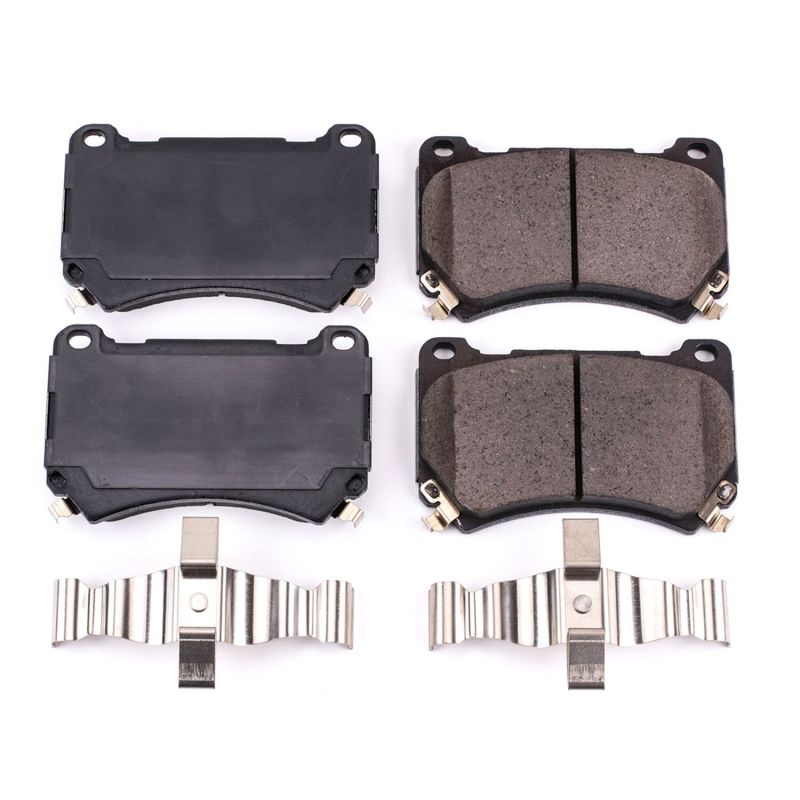 Power Stop 2011 Hyundai Equus Front Z17 Evolution Ceramic Brake Pads w/Hardware PowerStop