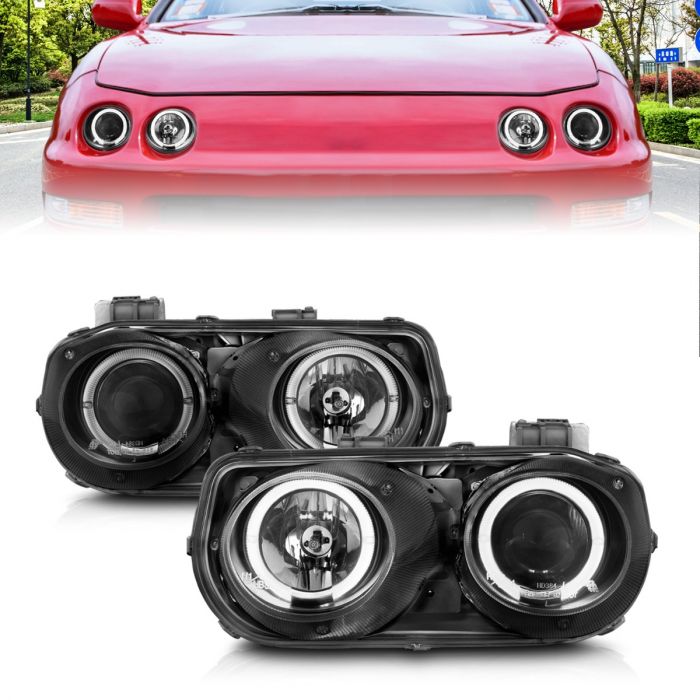 ANZO ACURA INTEGRA 94-97 PROJECTOR HALO HEADLIGHTS BLACK - 121003