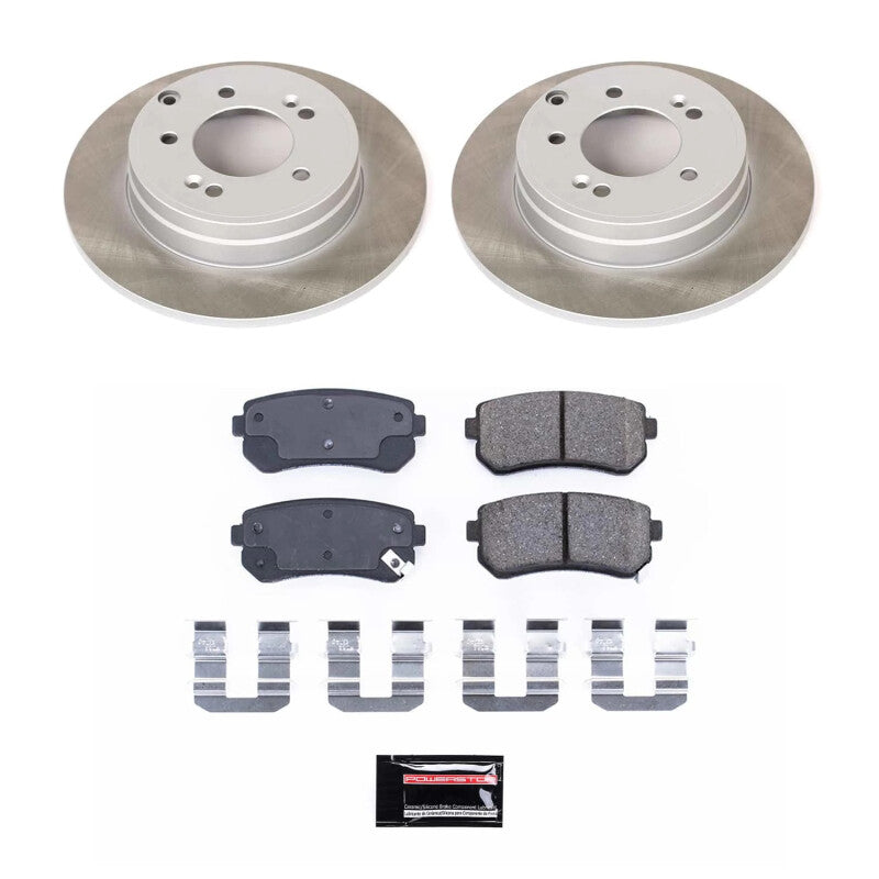 Power Stop 14-16 Kia Cadenza Rear Semi-Coated Rotor Kit PowerStop