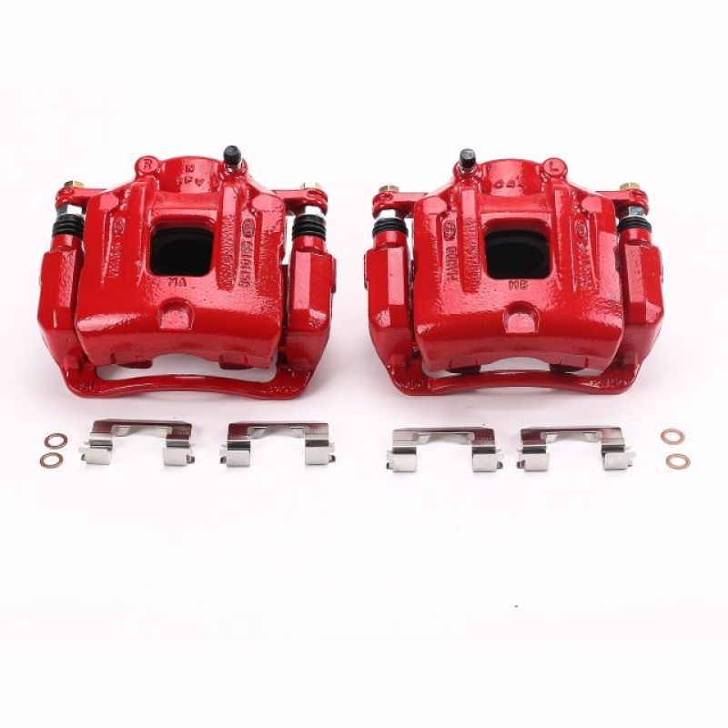 Power Stop 10-12 Hyundai Santa Fe Front Red Calipers w/Brackets - Pair PowerStop